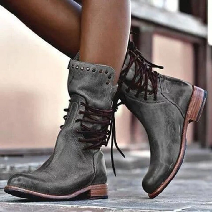 Maelis | Vintage Comfort Lace-Up Boots