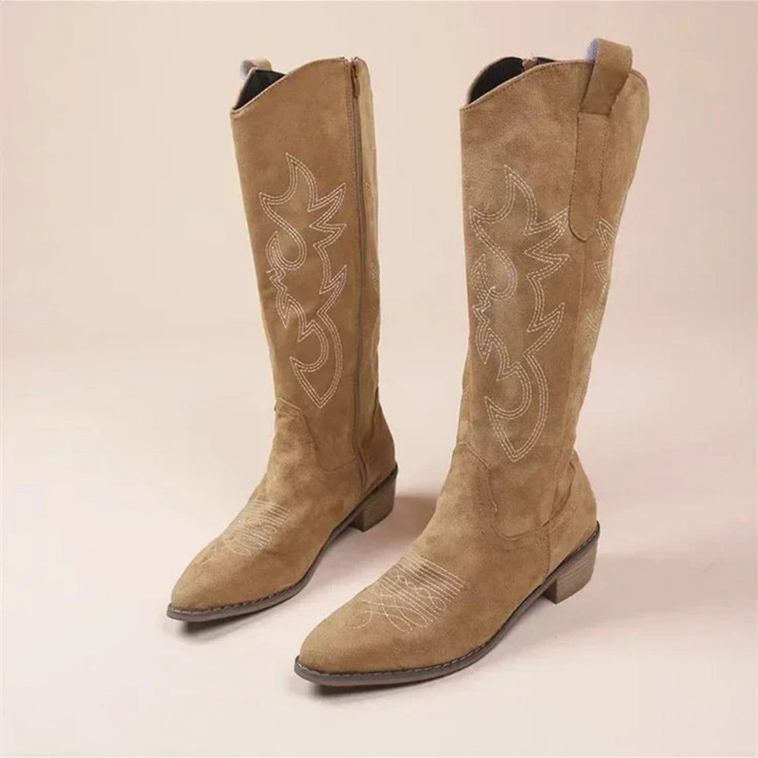 Women's Graceful Knee High Cowboy Boots