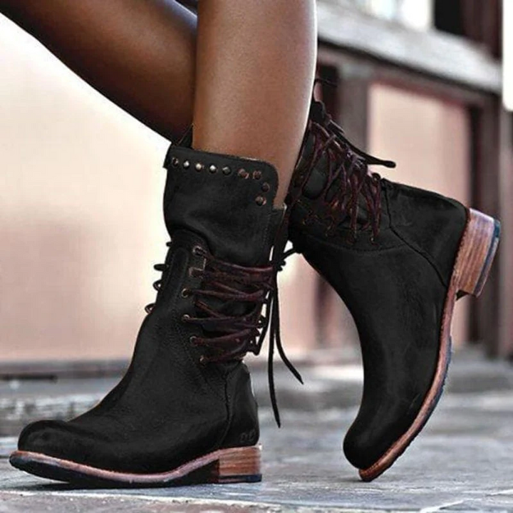 Maelis | Vintage Comfort Lace-Up Boots