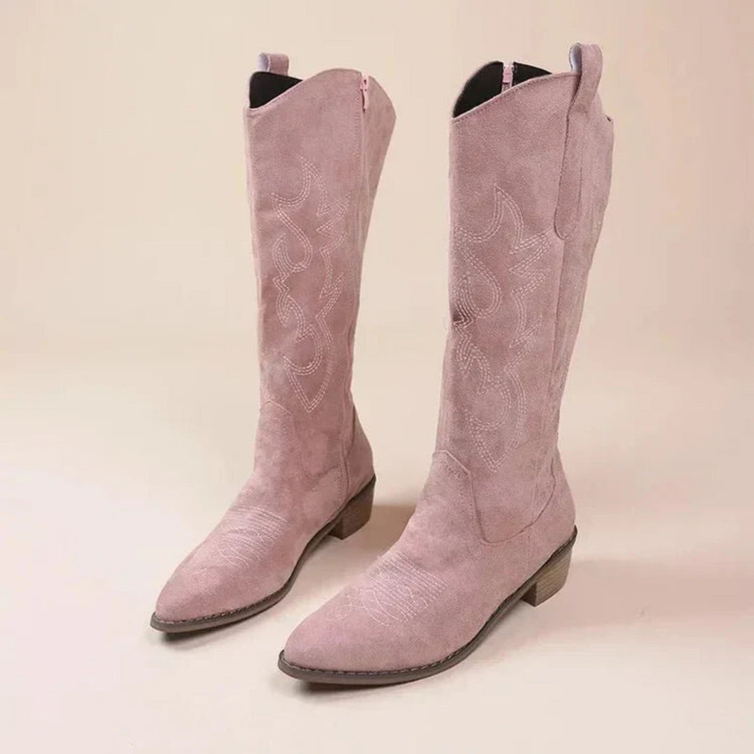 Women's Graceful Knee High Cowboy Boots