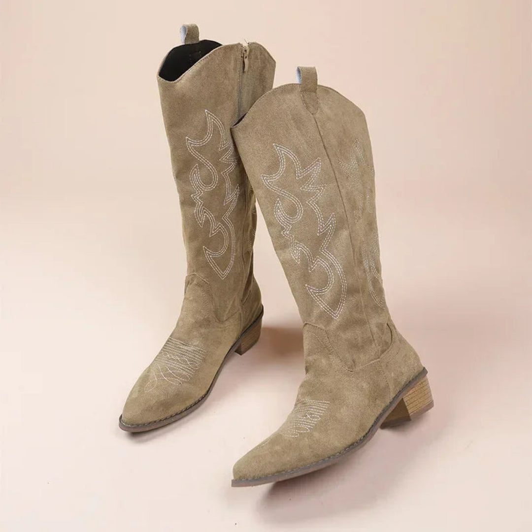 Women's Graceful Knee High Cowboy Boots