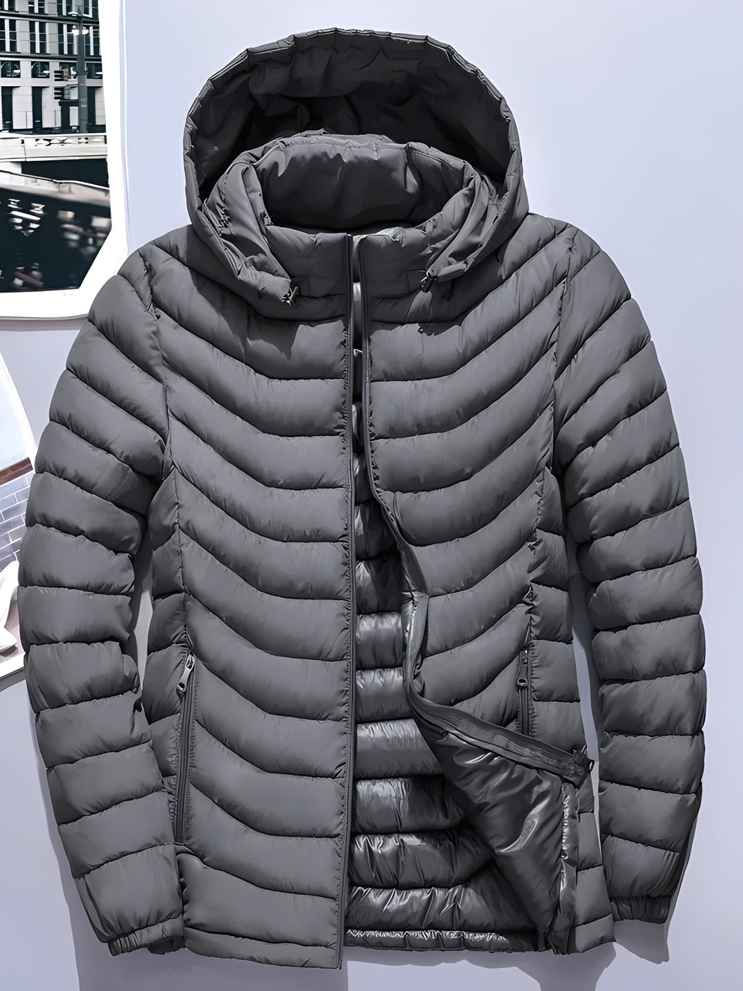 Men's Lovely Quilted Puffer Jacket with Hood