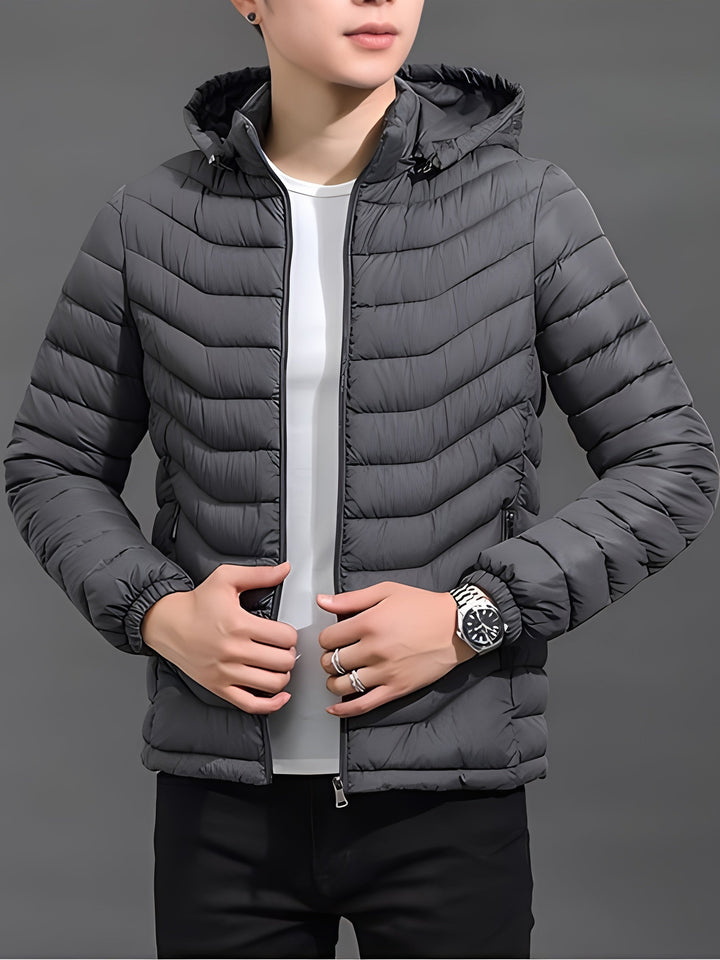 Men's Lovely Quilted Puffer Jacket with Hood