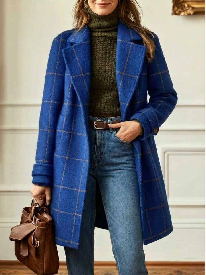 Women's Classic Wool Long Coat With Buttons