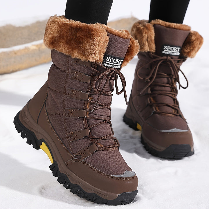 Women's Beige Cosy Winter Ankle Boots
