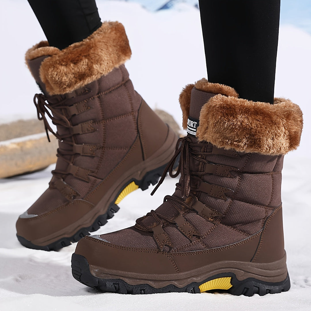 Women's Beige Cosy Winter Ankle Boots