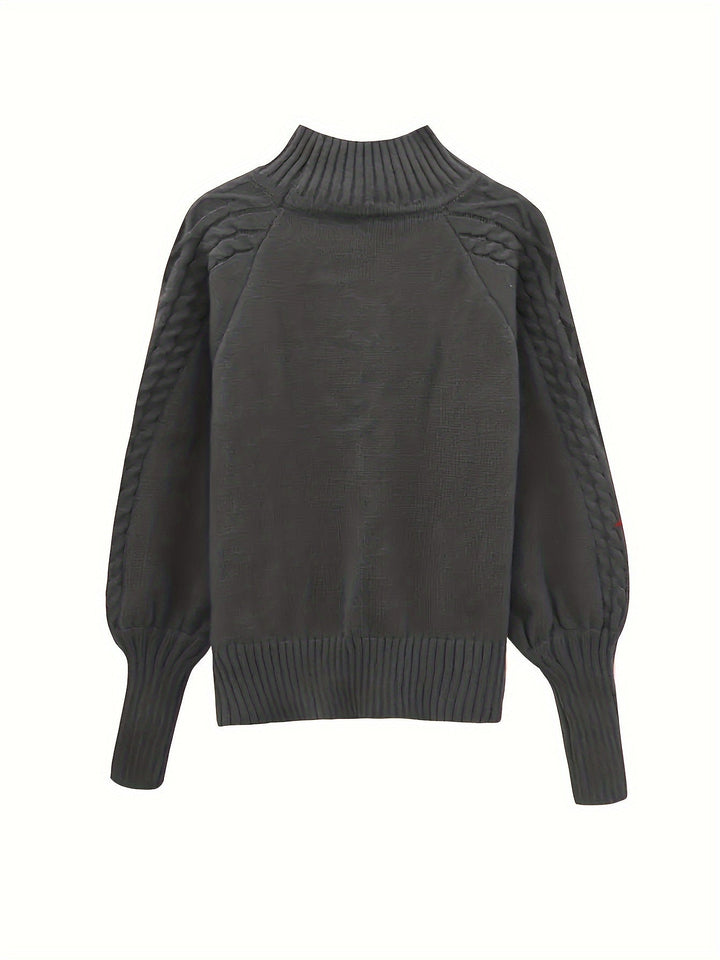 Women's Cosy Cable Knit Turtleneck Jumper