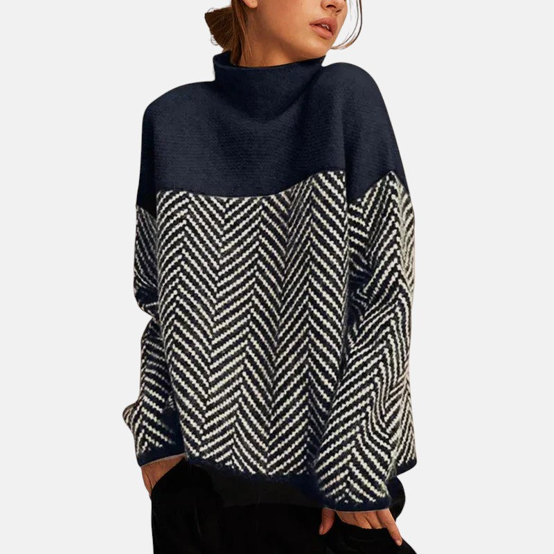 Women's Refined Turtleneck Knit Jumper