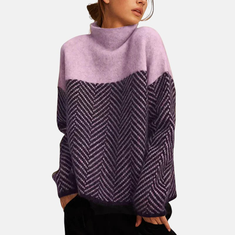 Women's Refined Turtleneck Knit Jumper