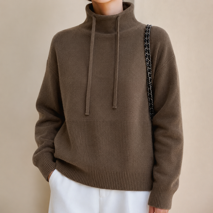 Women's Classic Oversized Cropped Chunky Knit Hoodie