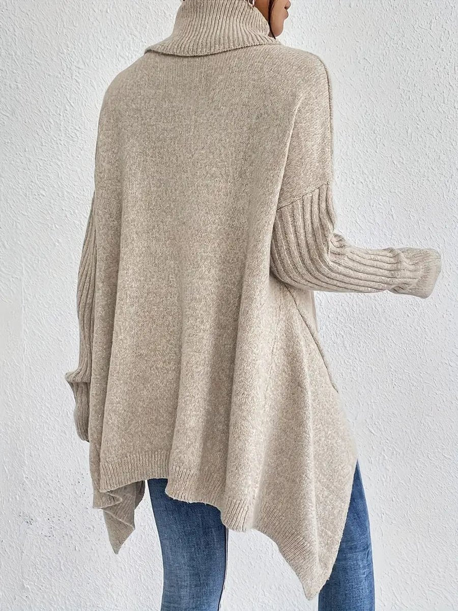 Women's Elegant Oversized Turtleneck Knit Jumper