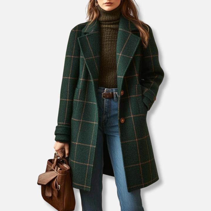 Women's Classic Wool Long Coat With Buttons