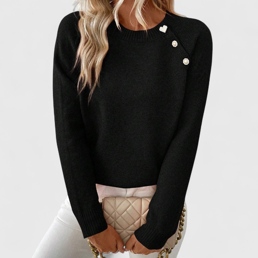 Women's Chic Knit Jumper with Crew Neck