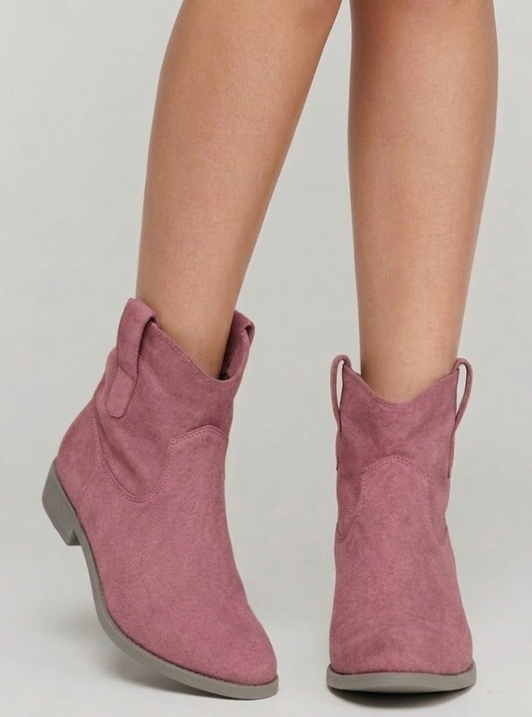 Women's Timeless Suede Western Ankle Boots