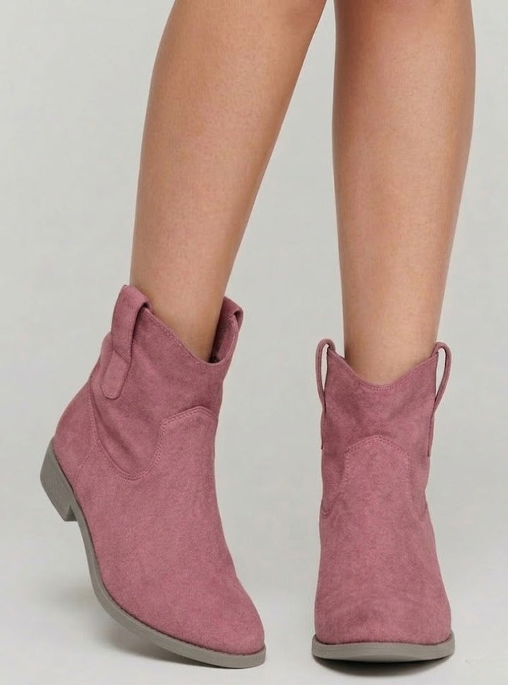 Women's Timeless Suede Western Ankle Boots