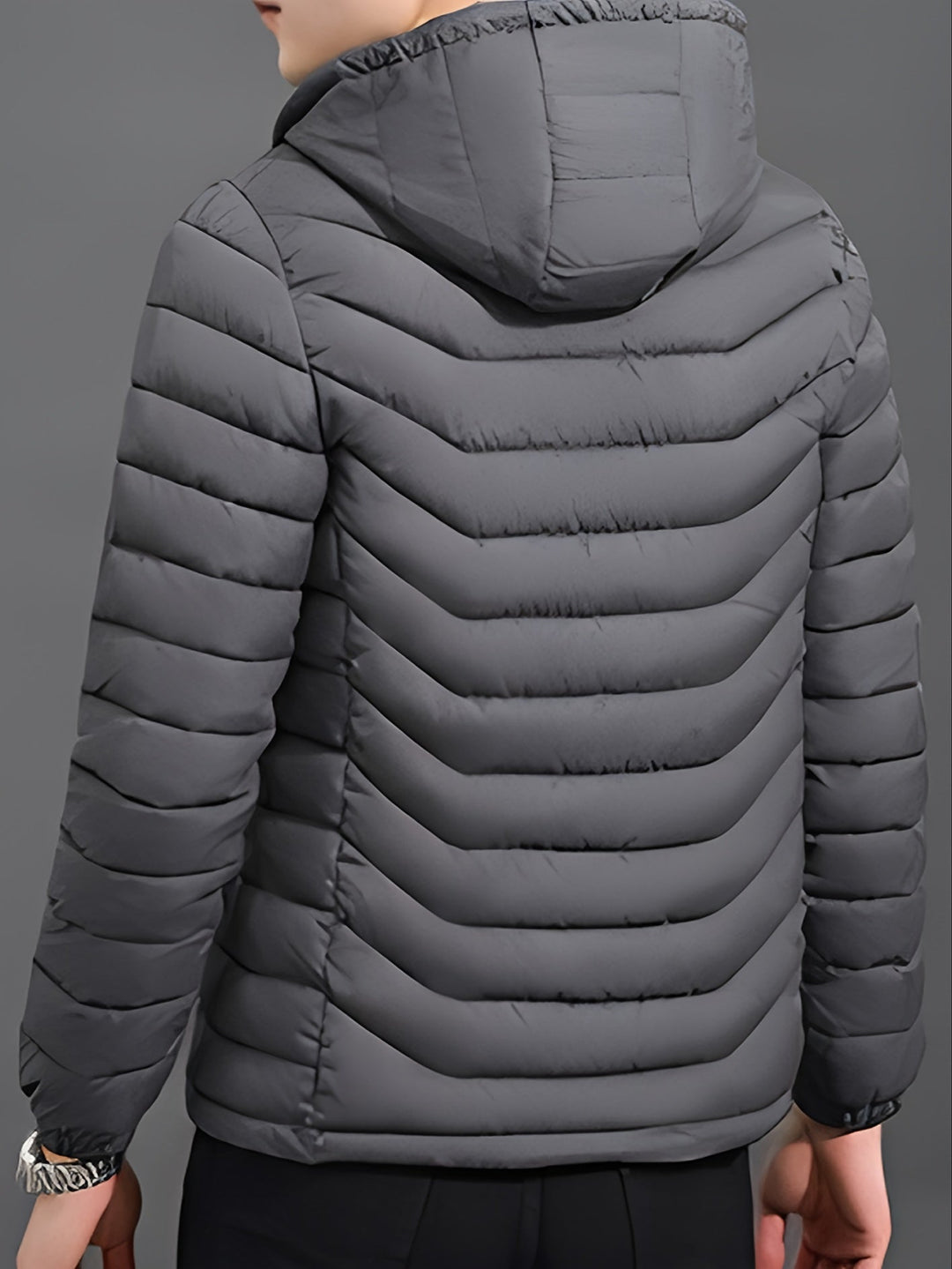 Men's Lovely Quilted Puffer Jacket with Hood