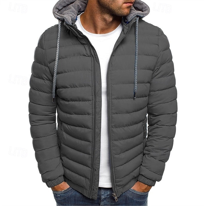 Men's Versatile Hooded Quilted Puffer Jacket