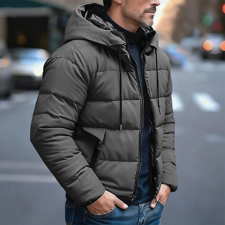 Polished Hooded Quilted Winter Puffer Jacket