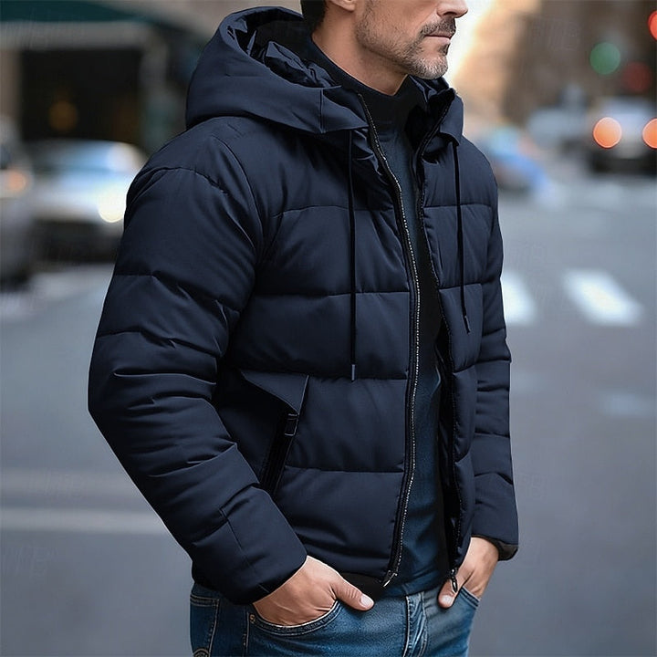 Polished Hooded Quilted Winter Puffer Jacket