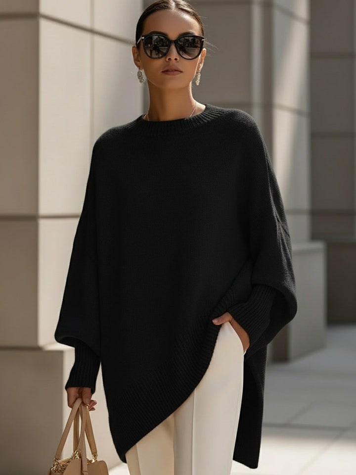 Women's Stylish Mock Neck Ribbed Knit Jumper