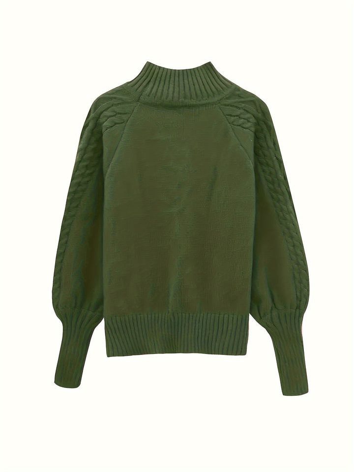 Women's Cosy Cable Knit Turtleneck Jumper