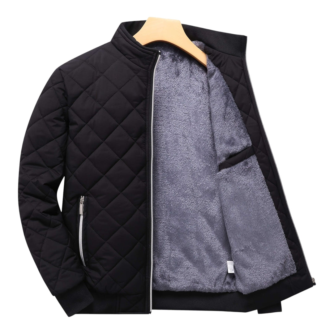 Men's Stylish Quilted Puffer Jacket with Funnel Neck