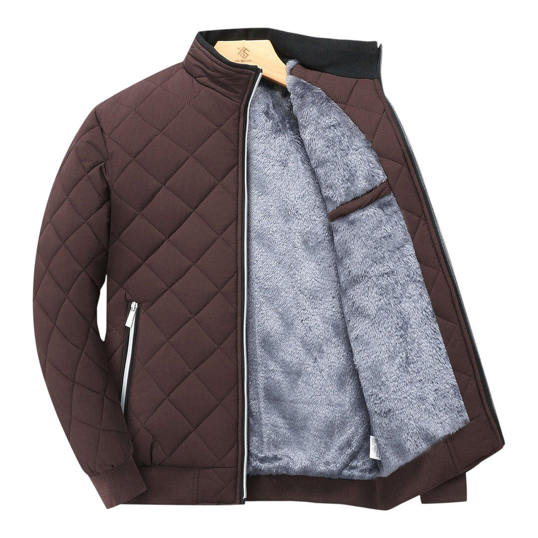 Men's Stylish Quilted Puffer Jacket with Funnel Neck