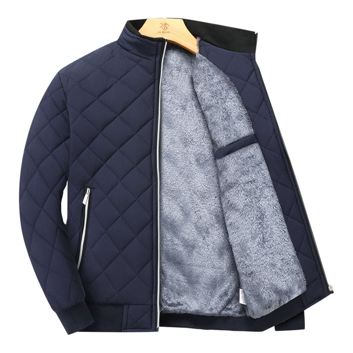 Men's Stylish Quilted Puffer Jacket with Funnel Neck