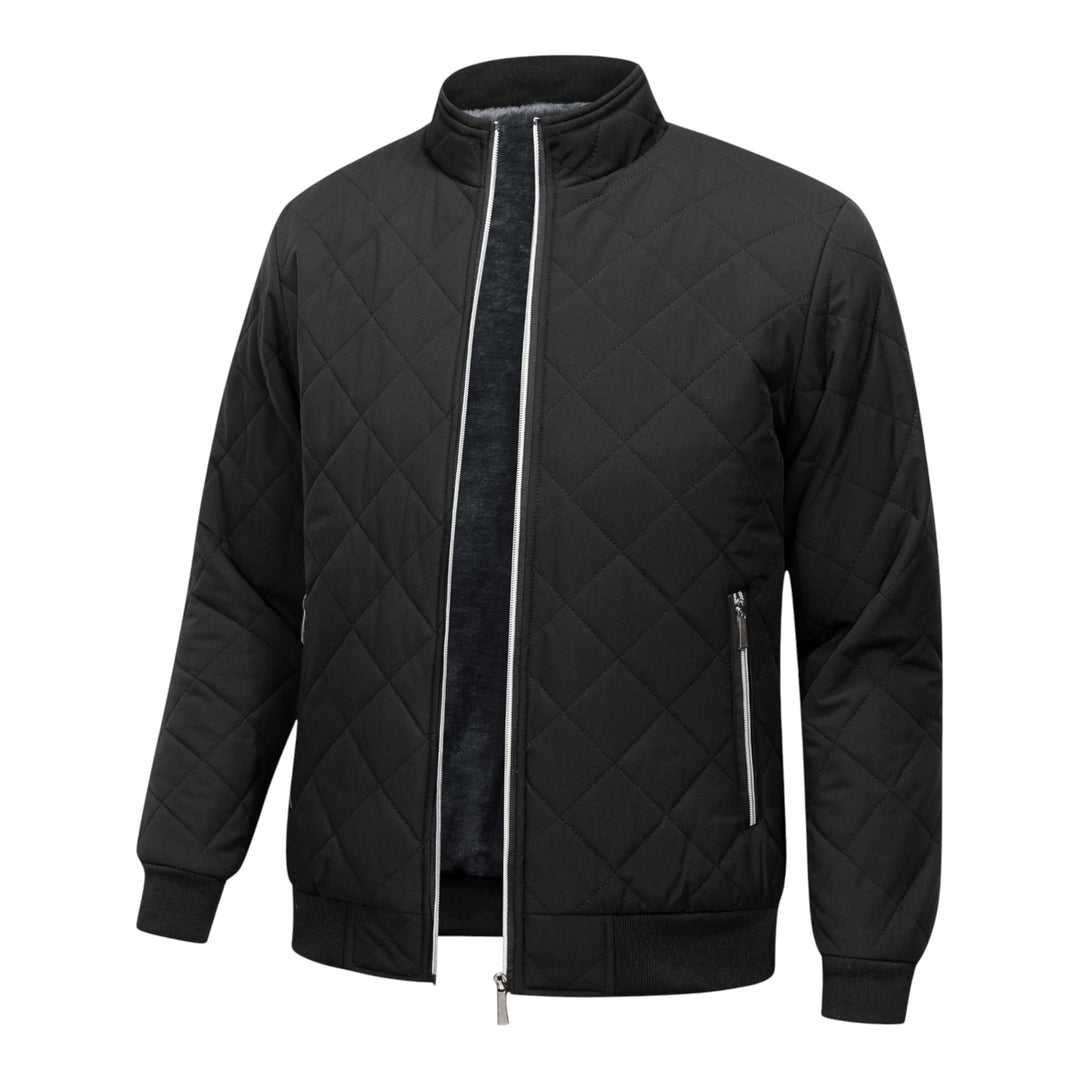 Men's Stylish Quilted Puffer Jacket with Funnel Neck