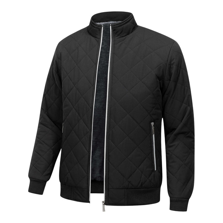 Men's Stylish Quilted Puffer Jacket with Funnel Neck