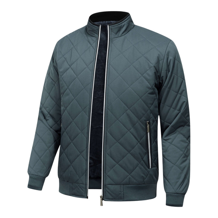 Men's Stylish Quilted Puffer Jacket with Funnel Neck