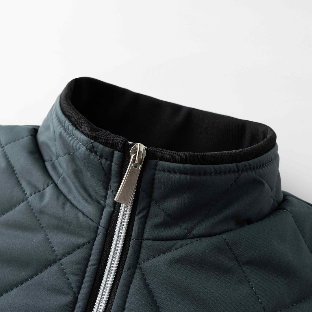 Men's Stylish Quilted Puffer Jacket with Funnel Neck