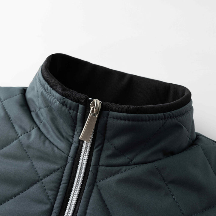 Men's Stylish Quilted Puffer Jacket with Funnel Neck