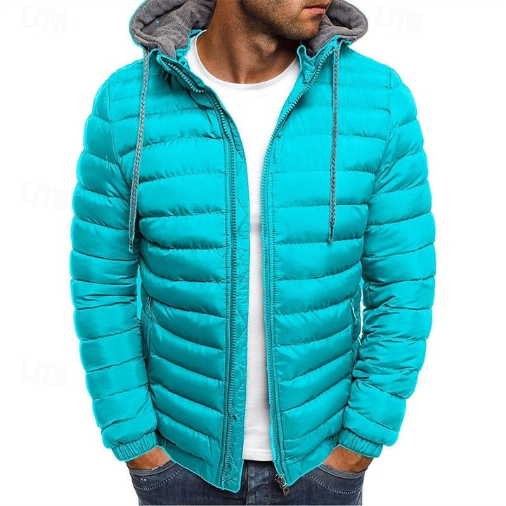 Men's Versatile Hooded Quilted Puffer Jacket