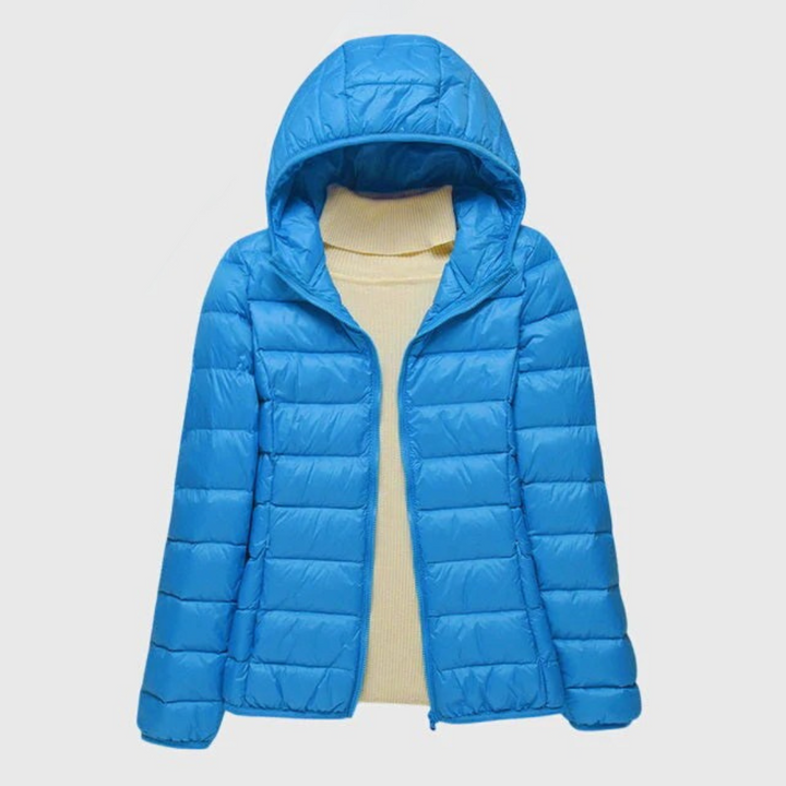 Women's Lightweight Hooded Quilted Down Puffer Jacket
