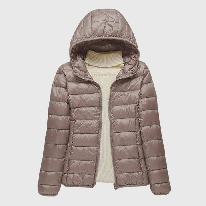 Women's Lightweight Hooded Quilted Down Puffer Jacket