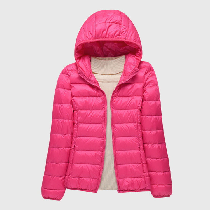 Women's Lightweight Hooded Quilted Down Puffer Jacket