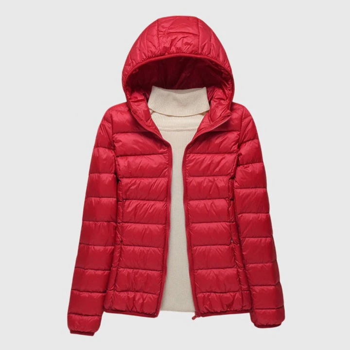 Women's Lightweight Hooded Quilted Down Puffer Jacket
