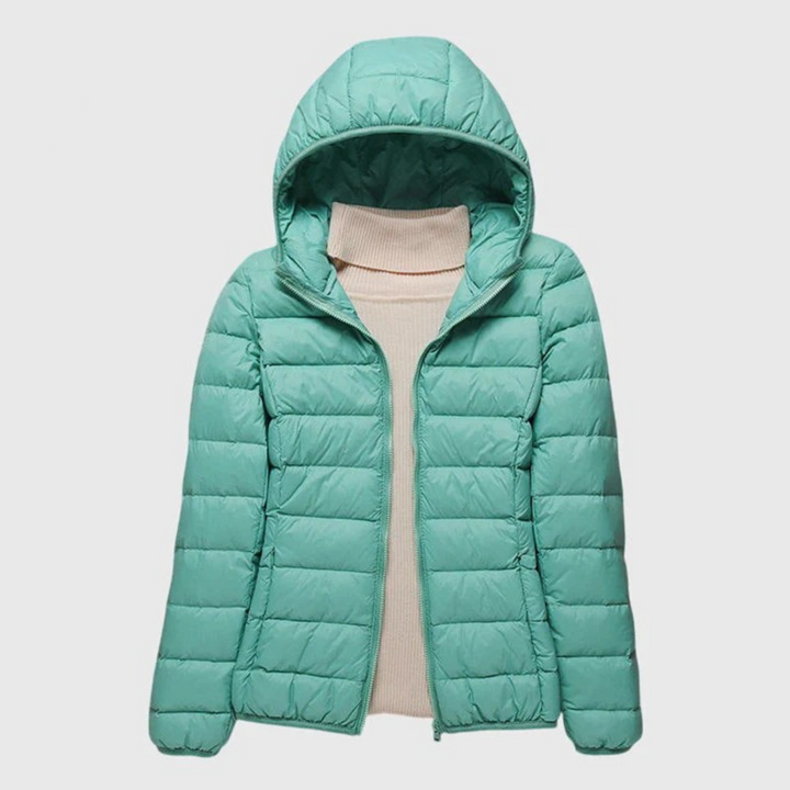 Women's Lightweight Hooded Quilted Down Puffer Jacket