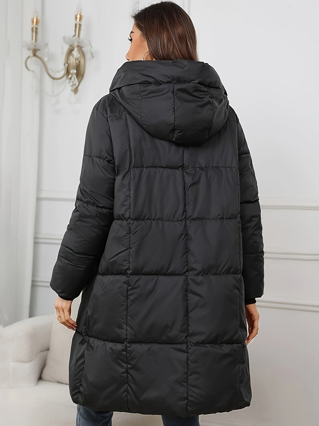 Women's Stylish Quilted Hooded Puffer Oversized Jacket