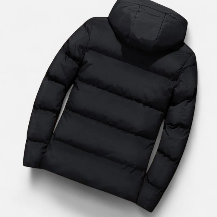 Men's Flattering Quilted Puffer Jacket with Funnel Neck