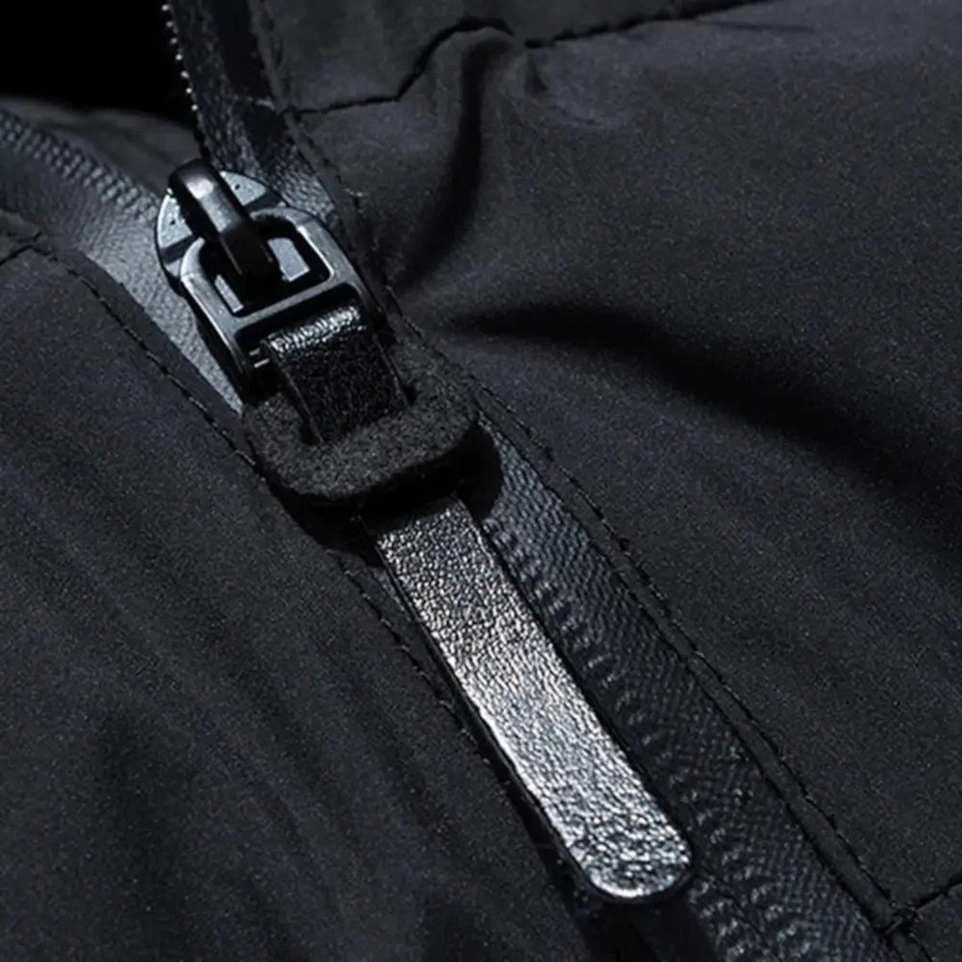 Men's Flattering Quilted Puffer Jacket with Funnel Neck