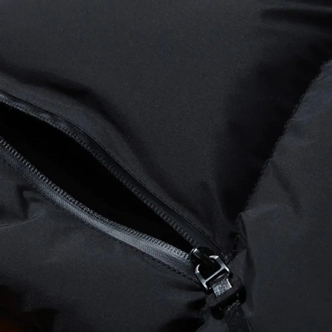 Men's Flattering Quilted Puffer Jacket with Funnel Neck
