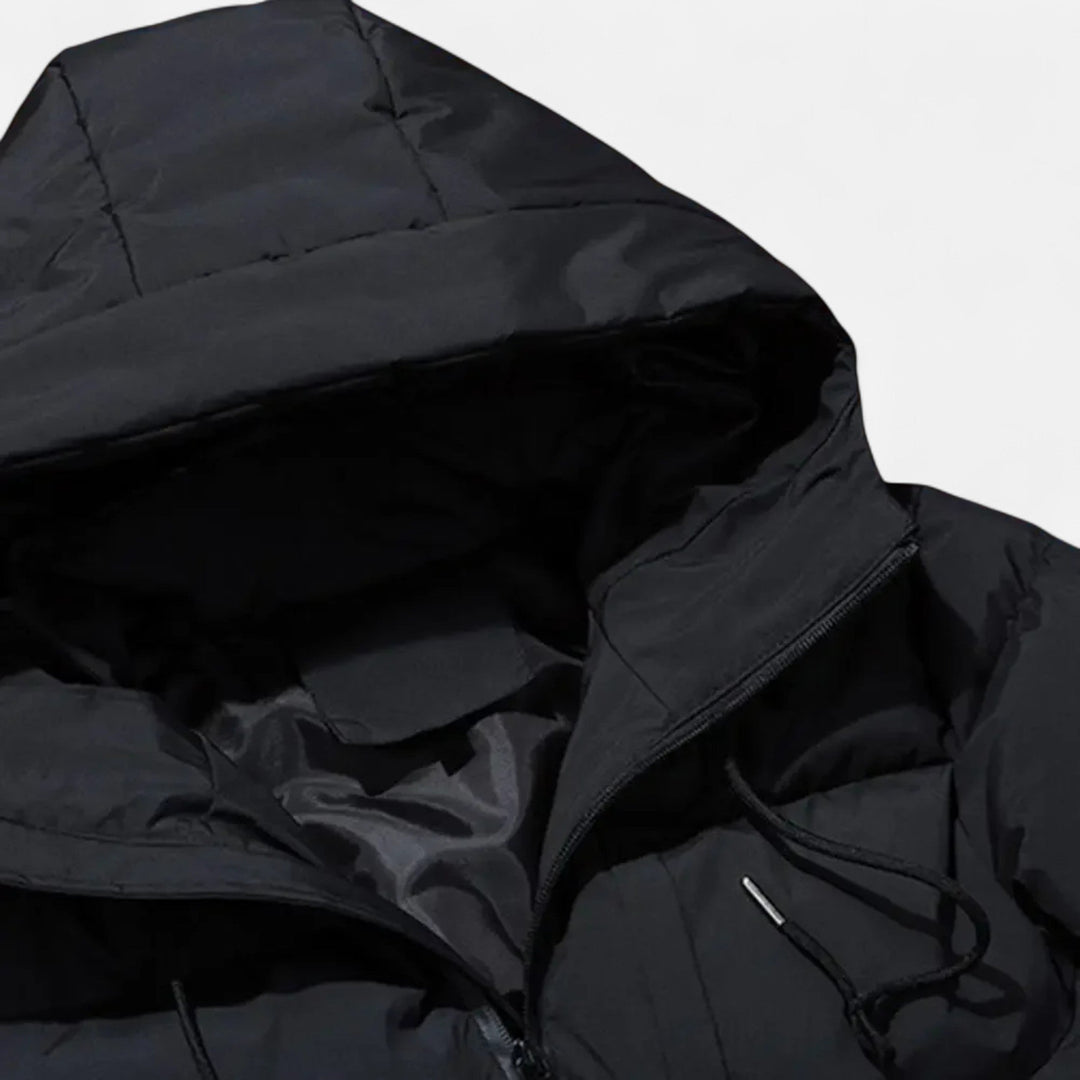 Men's Flattering Quilted Puffer Jacket with Funnel Neck