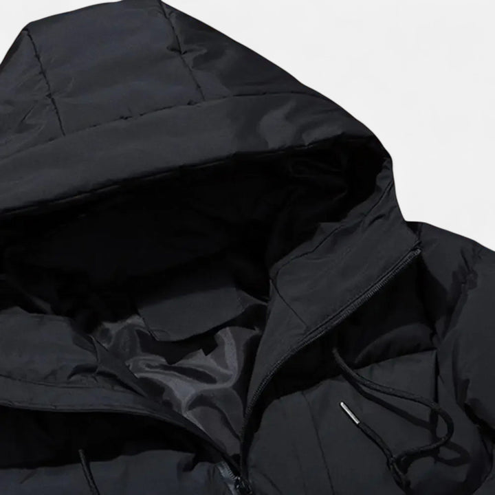 Men's Flattering Quilted Puffer Jacket with Funnel Neck