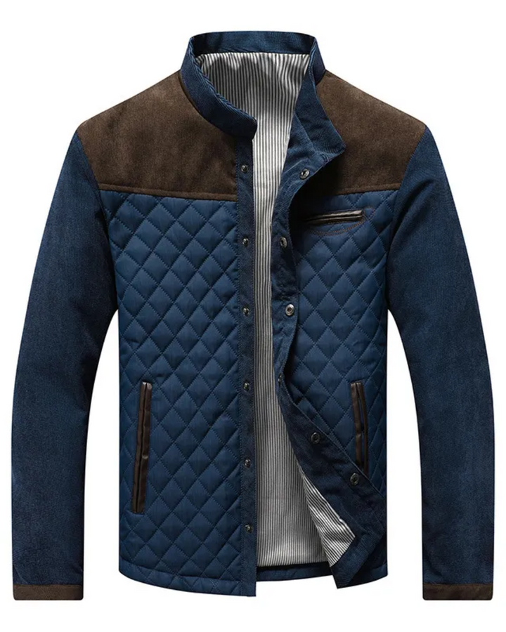Men's Stylish Quilted Puffer Jacket with Funnel Neck