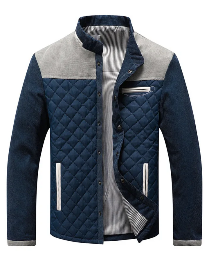 Men's Stylish Quilted Puffer Jacket with Funnel Neck