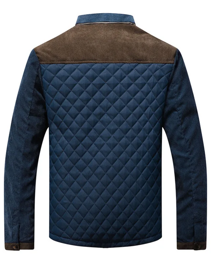Men's Stylish Quilted Puffer Jacket with Funnel Neck