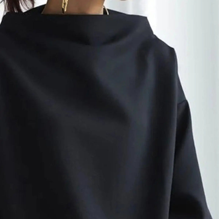 Women's Sophisticated Black Turtleneck Jumper
