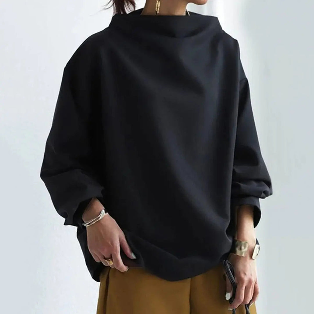 Women's Sophisticated Black Turtleneck Jumper